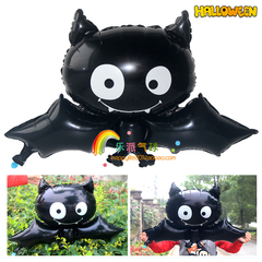 万圣节铝膜气球 黑蝙蝠Black Bat铝箔气球节日商场布置鬼节装饰