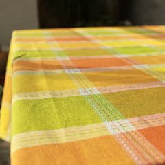 田园怀旧苏格兰红绿格子条纹台布 纯棉布艺餐桌布简约外贸桌布