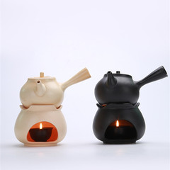 烧水泡茶壶酒精煮茶炉陶瓷套装侧把壶日式功夫茶具蜡烛加热温茶壶