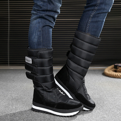 冬季加绒时尚男士雪地靴保暖靴子防水防滑雪地鞋高筒棉鞋户外男鞋