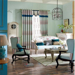 尊尚-米（色织提花）欧式 美式 客厅 主卧书房豪华窗帘正品飘窗