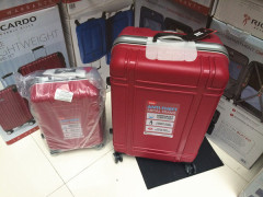 外原拉杆箱旅行箱登机箱铝框万向轮静音轮号称用不坏的箱子红色包
