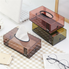 创意塑料透明抽纸盒居家客厅纸抽盒饭店餐桌办公室桌面纸巾盒特价