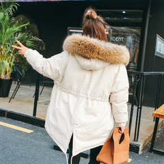 2016冬装新款韩国宽松加厚连帽工装棉衣女超大毛领学生棉袄外套潮