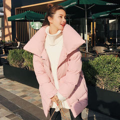 2016冬季新款韩国中长款时尚宽松加厚棉袄女学生面包服棉服外套潮
