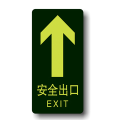 标牌标识提示警示小心台阶消防安全夜光地贴小心地滑安全出口PVC