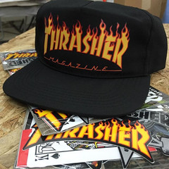 现货 Thrasher Flame SnapBack Hat 火焰 嘻哈 街头 休闲 棒球帽