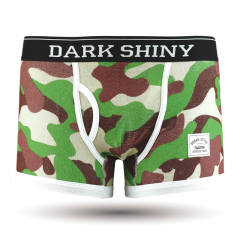 DarkShiny 日本首创毛圈毛巾情侣内裤 迷彩风休闲运动男士平角裤