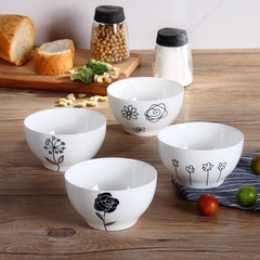 创意简约日式套装陶瓷碗餐具套装小米饭碗家用饭碗微波炉吃饭碗