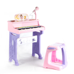 儿童电子琴带麦克风1-3-6岁宝宝初学益智玩具可充电37键女孩钢琴