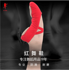 红舞鞋舞蹈鞋男女成人儿童帆布猫爪软底练功跳舞鞋瑜伽民族芭蕾舞