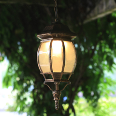 欧式户外防水LED吊灯亭子葡萄架花园小区庭院灯露天阳台仿古吊灯