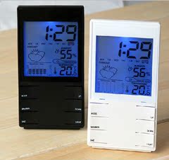 家用电子温度计 温湿度计天气预报仪数字温度计 创意多功能万年历