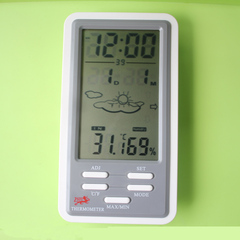 家用温湿度计温度湿度计天气预报室内电子钟闹钟时间日期多功能