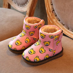 冬季儿童雪地靴女童靴子宝宝棉鞋棉靴防水中小童保暖短靴1-3-6岁