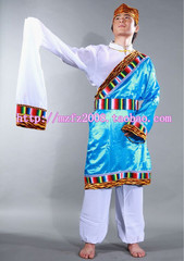 成人藏族男装 男藏族演出服装 藏族服装 藏袍 云南少数民族服装