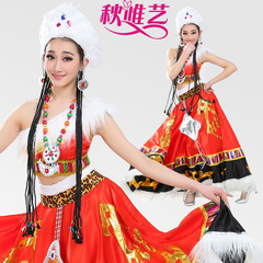 唐古拉风藏服藏族服装演出服藏族舞蹈服装藏族舞蹈服装女