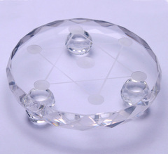 如鸿水晶DIY饰品配件 玻璃底座 七星阵底座 水晶底座 底盘