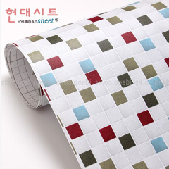 韩国PVC自粘马赛克墙纸壁纸 厨房卫生间防水浴室瓷砖贴纸自贴墙贴