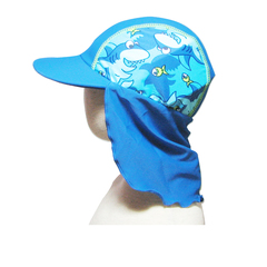 新款鲨鱼男女童防晒帽 儿童遮阳帽沙滩帽 游泳帽弹力好不紧绷
