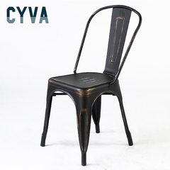 新款 餐椅 工业椅子 时尚 做旧欧式 简约 金属 铁椅 户外 餐桌椅