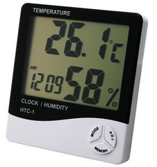 KTJ金拓佳家用温湿度计HTC-1数显温湿度计电子温湿度计带闹钟