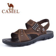 camel骆驼凉鞋正品夏季新款男士头层牛皮男鞋户外休闲沙滩鞋男