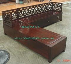 中式榆木转角沙发客厅实木沙发L形实木贵妃榻实木古典家具可定制