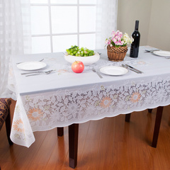 PVC田园桌布防水免洗塑料布艺餐桌布软玻璃台布防油桌垫茶几垫