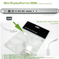 苹果Macbook pro/Retina Mini DisplayPort HDMI视频转接线投影