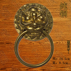 仿古中式纯铜门环/古典兽头把手/狮子头门环/大门铜拉手