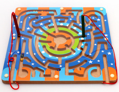 迷宫玩具木制玩具磁性环形迷宫运笔亲子互动玩具 运笔迷宫6