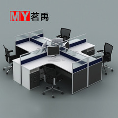 简约屏风工作位上海办公家具办公桌职员桌板式员工桌屏风电脑桌