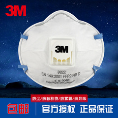 3M口罩8822呼气阀透气防护口罩防尘防雾霾PM2.5头带式FFP2级10只