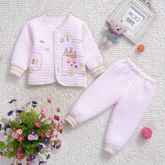 新生儿初生婴儿衣服儿童宝宝内衣套装纯棉春秋冬装保暖0-3个月1岁