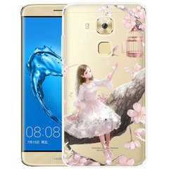 依南 麦芒5手机壳华为麦芒5手机套软硅胶保护套浮雕彩绘韩女外壳