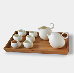 原初创意白瓷器功夫茶具 工夫茶海个性整套装简约艺术德化泡茶壶
