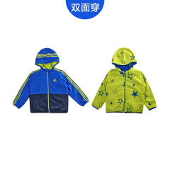 Adidas阿迪达斯童装16冬季新款男小童双面穿抓绒夹克外套AZ8588