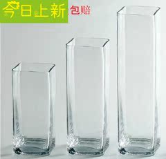 包邮落地水晶大号玻璃花瓶 透明花瓶 百合富贵竹插花花瓶客厅摆件