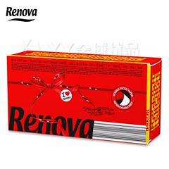 葡萄牙原装进口 Renova瑞诺瓦双面彩色抽纸 80抽/盒（红色 纯白）