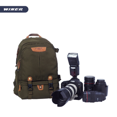 吉多喜双肩摄影包专业 单反相机背包超轻休闲帆布登山户外旅行