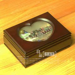 中式实木质珠宝盒 高档复古首饰收纳盒 戒指盒结婚生日小礼物