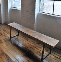 复古铁艺餐桌椅loft美式乡村火锅店实木家具长条凳椅子坐凳换鞋凳