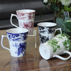 新瓷代 创意陶瓷杯子 牛奶咖啡杯 办公水杯/马克杯/茶杯四色可选