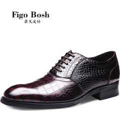 轻奢定制品牌Figobosh  2016秋季真皮鳄鱼纹男士英伦商务正装皮鞋