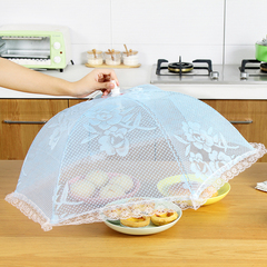 蕾丝网纱折叠菜罩 盖菜罩子 食物罩 饭食品餐桌罩 蕾丝菜伞