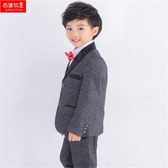 男童西装套装冬韩版外套儿童礼服套装钢琴演出服花童礼服加厚西服