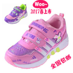 女童运动鞋单鞋皮面 学生跑步鞋女孩子休闲鞋2016新款儿童宝宝鞋