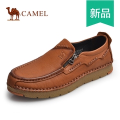 Camel/骆驼男鞋2016秋季新款真皮透气休闲皮鞋手工皮鞋A263353018