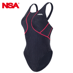 NSA泳衣连体三角女专业训练竞技比赛防水速干成人儿童运动游泳衣